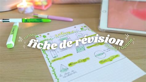 Comment faire un fiche de revision aesthetic rapide efficace pour une revision complète