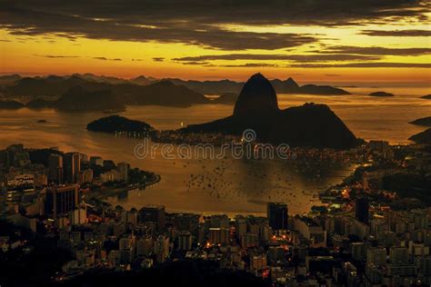 Rio De Janeiro At Sunset Brazil Stock Photo Image Of Travel