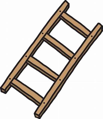 Ladder Cartoon Short Clip Isolated Illustrations Wooden