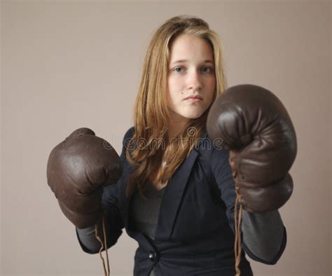 Pretty Girl With Boxing Gloves Stock Photography Image 16722762