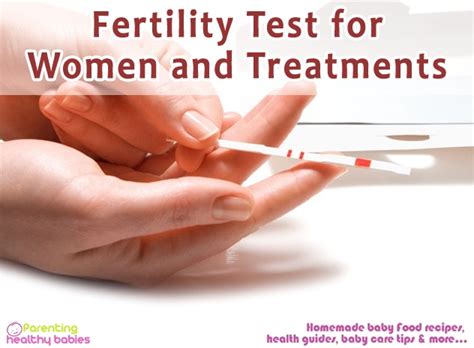 fertility test for women and treatments