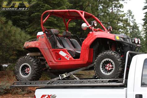 Ramps easily mount to the rack, leaving the entire center section of the truck bed open to carry fuel cans, tools, etc. UTV Transport - UTV Guide