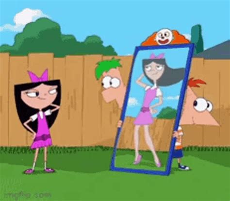 Phineas And Ferb Isabella GIF Phineas And Ferb Isabella Mirror