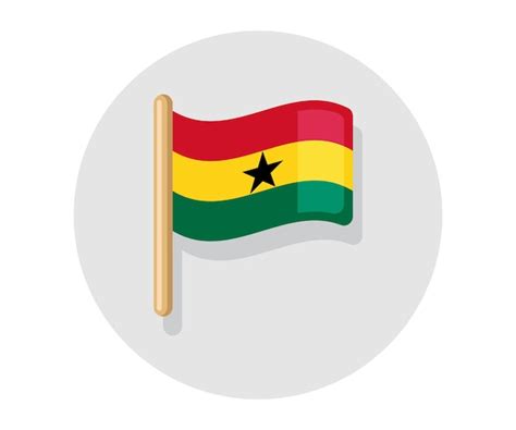 Premium Vector Vector Waving Ghana Flag