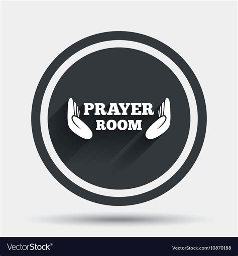 Prayer Room Sign Icon Religion Priest Symbol Vector Image