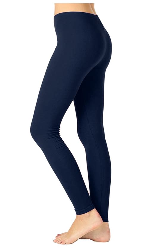 kogmo womens premium cotton full length leggings multi colors s xl