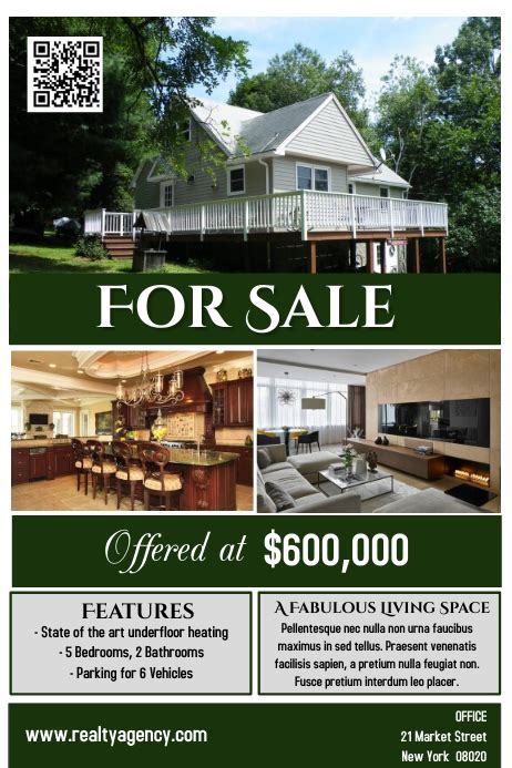 House For Sale Flyer Poster Real Estate Template Postermywall