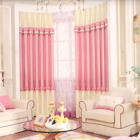 Think sheer cotton or linen curtains in muted pastels. Deramy Pink Kids Blackout Curtain Lace Element | Kids ...