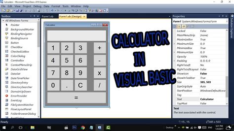 How To Make A Calculator In Visual Basic With Codes Youtube