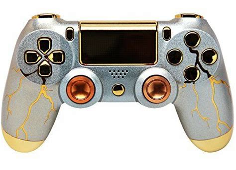 Controls on the underside to adjust volume and game mode. "Gold Thunder" Ps4 Custom UN-MODDED Controller Exclusive ...