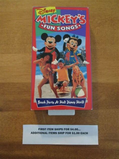 Sing Along Songs Mickeys Fun Songs Beach Party At Walt Disney World VHS For Sale