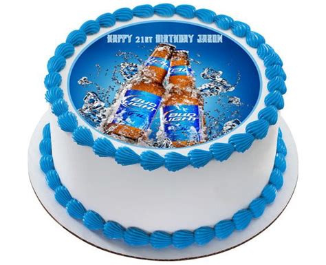 Bud Light Edible Birthday Cake Topper Edible Cupcake Toppers Edible