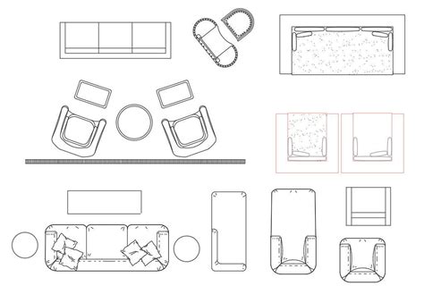 Various Types Of Sofa 2d Design Autocad Furniture Drawingdownload The