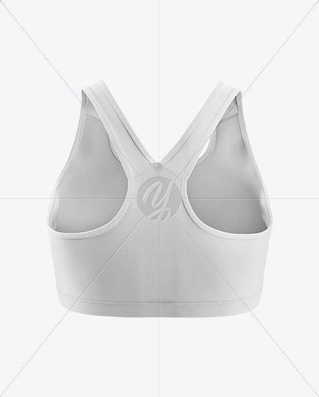 Download Sports Bra Mockup - Back View in Apparel Mockups on Yellow ...