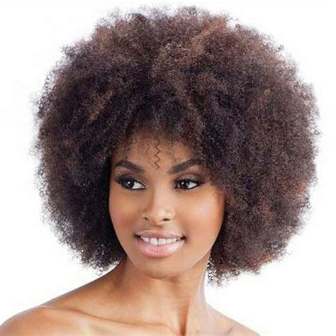 Factory Price 1pc Women Ladies False Wig Brown Curly Short Afro Wig African American Natural