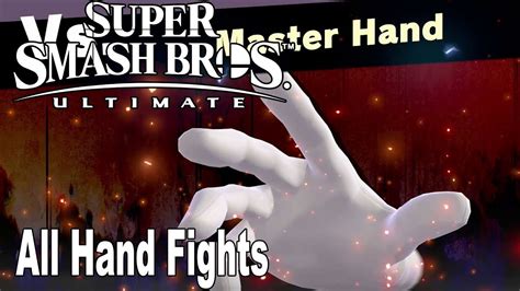 Super Smash Bros Ultimate All Crazy Hand And Master Hand Battles Hd