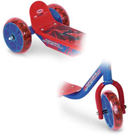 Rear fender and fluted grips add comfort to every ride. Buy Spider-Man 3 Wheel Scooter at Home Bargains