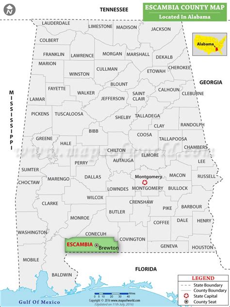 Escambia County Zip Code Map
