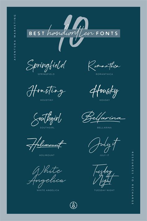 Top 10 Best Free Handwritten Fonts — Aventura Marketing