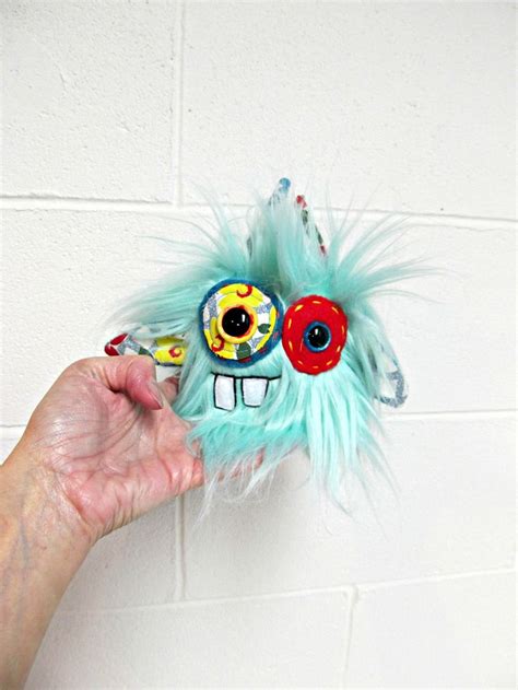 Mini Monster Plush Handmade Minor Monster Plush Mint Green Etsy