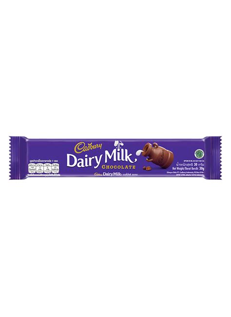 Dairy milk chocolate bars were introduced in 1905 by the iconic cadbury's. Cadbury Chocolate Dairy Milk Pck 30G | KlikIndomaret