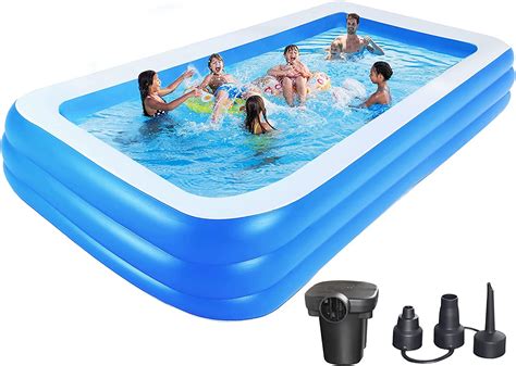 Johomviin Inflatable Swimming Pool Extra Large 150x72x22 Inches Full