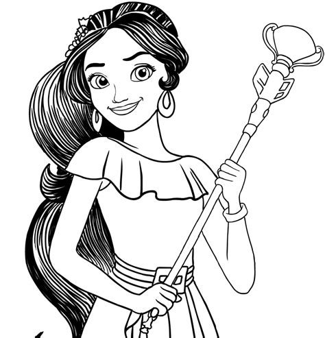 Desenhos Dedrawing Elena De Avalor The Face Para Colorir