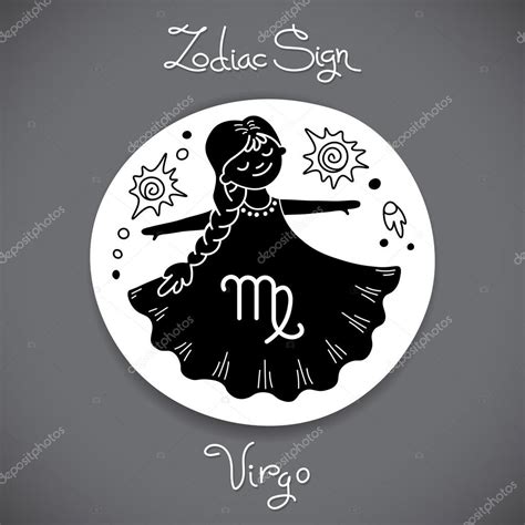 Signo Del Zodiaco De Virgo Del Emblema Del Círculo Del Horóscopo En