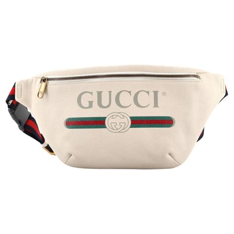 Gucci Logo Belt Bag Printed Leather Medium At 1stdibs