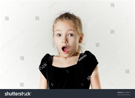 Portrait Of Surprised Little Girl Stock Photo 93198574 Shutterstock
