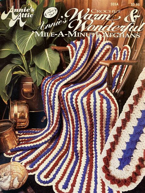 Annies Attic Warm And Wonderful Mile A Minute Afghans Crochet Pattern 6
