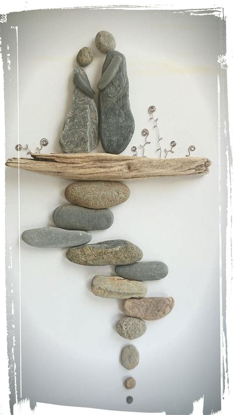 Pebble Fine Art Beachfront Pebbles On Driftwood Pebble Art Rock And