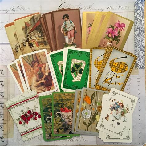 Swap Cards 100 Vintage Playing Cards Mixed Ephemera For Etsy