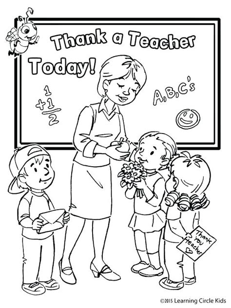 Thank You Teacher Coloring Pages at GetColorings.com | Free printable