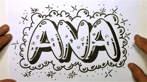 How To Draw Graffiti Letters Write Ana In Bubble Letters Graffiti