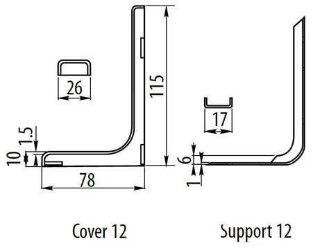 Shelf Support Bracket With Covers 120 180 240mm Invisible Concealed