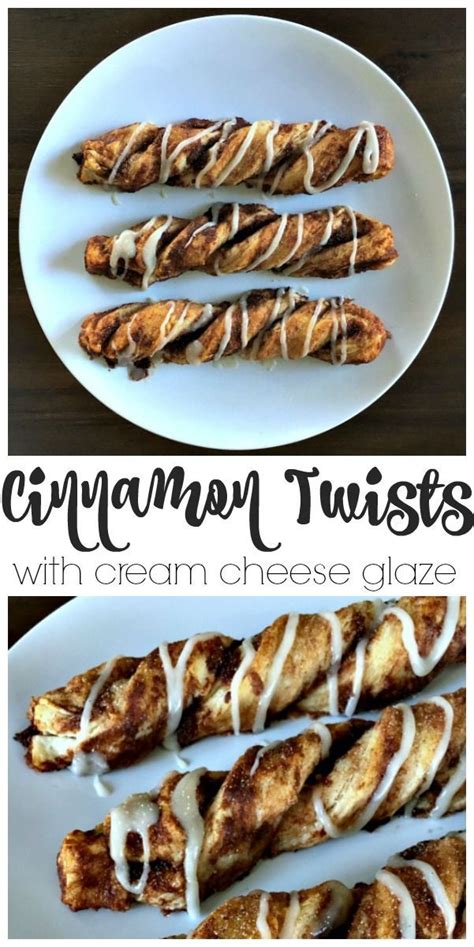 Easy Cinnamon Cream Cheese Twists Easy Cinnamon Recipes Healthy