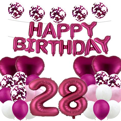Sweet 28th Birthday Balloon 28th Birthday Decorations Happy 28th