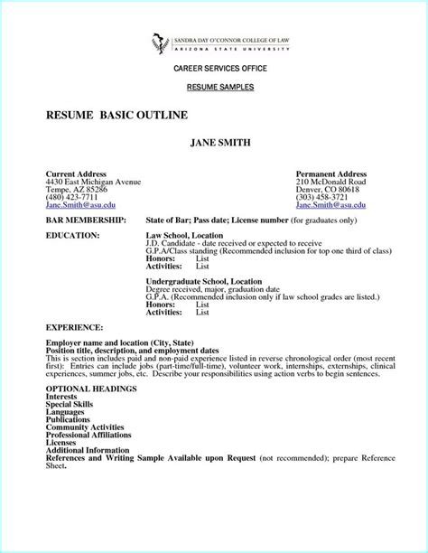 resume example and format Professional in 2020 | Basic resume, Resume outline, Job resume template