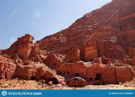 Stone City Of Petra Stock Image Image Of Site Scenic 208424135