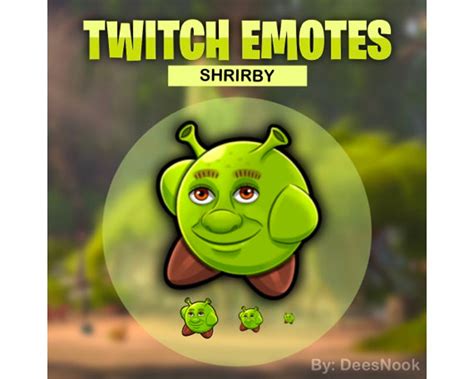 Twitchdiscord Emote Shrek Kirby Cursed Streaming Emote Etsy Ireland