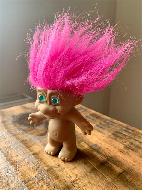 Vintage 1980s 1990s Cute Pink Hair Troll Doll Figure Etsy