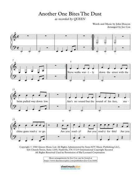 Another One Bites The Dust By John Deacon Digital Sheet Music For