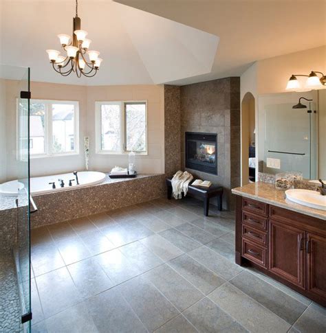 25 Cozy And Mesmerize Bathrooms With Fireplaces Homemydesign
