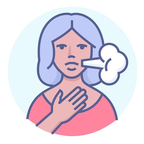 Breathing Coronavirus Difficulty Symptom Icon Free Download