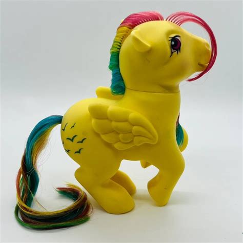 Vintage My Little Pony G1 Skydancer 1983 Rainbow Ponies Yellow Pegasus
