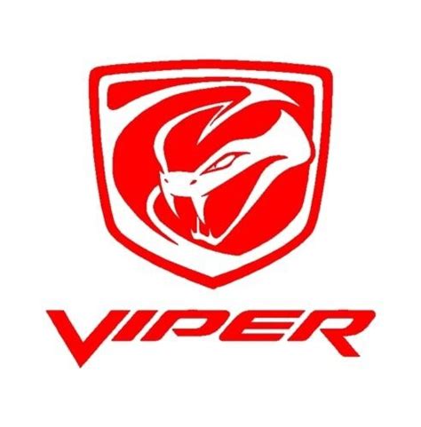 Pour 4 Pcsensemble Dodge Viper Stryker Logo Vinyle Décalque De Fenêtre