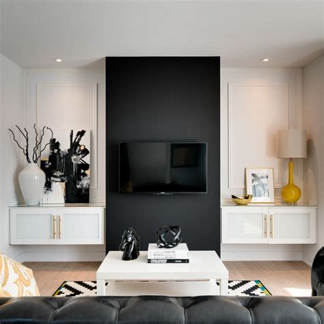 Kim sargent design ideas for a traditional open plan living room feature wall in nashville with a standard fireplace. Elegant, Contemporary, and Creative TV Wall Design Ideas ...