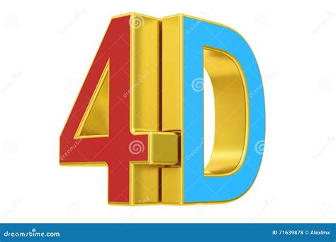 4d Logo 3d Rendering Stock Illustration Illustration Of Graphic