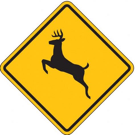 Lyle Deer Crossing Pictogram Traffic Sign Mutcd Code W11 3 24 In X 24
